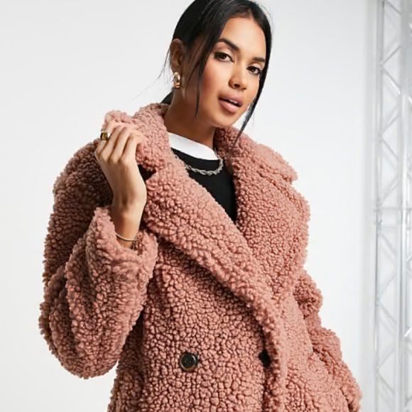 UGG Teddy Bear 🧸 Coat in Firewood. 🔥 🪵 XL Sold Out Color-way. - Picture 3 of 16